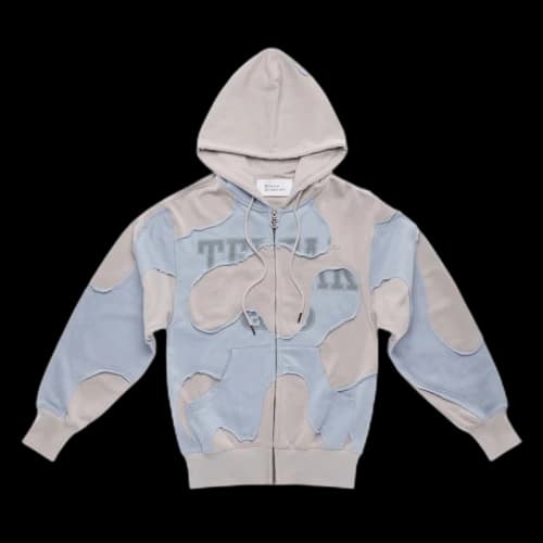 Telfar Camo Hoodie Blue/Bone