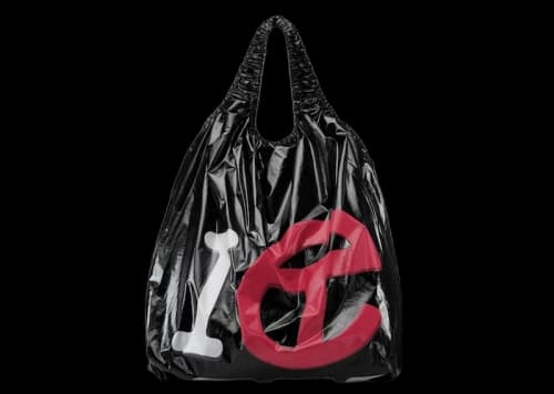 Telfar Jumbo New York Plastic Bag Black
