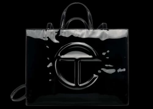 Telfar Large Patent Shopping Bag Black