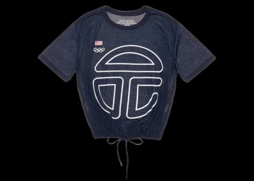 Telfar Liberia Mesh Drawstring T Navy