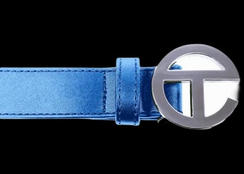 Telfar Logo Belt Cobalt