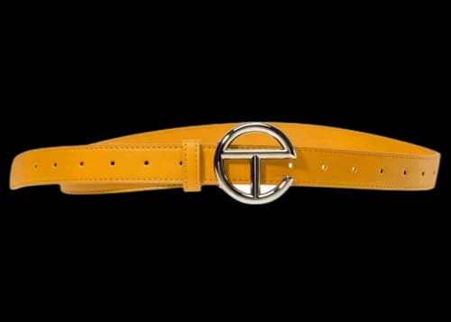 Telfar Logo Belt Mustard