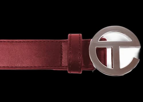 Telfar Logo Belt Oxblood