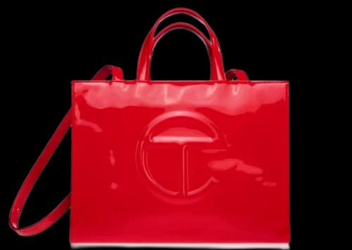Telfar Medium Patent Shopping Bag Red