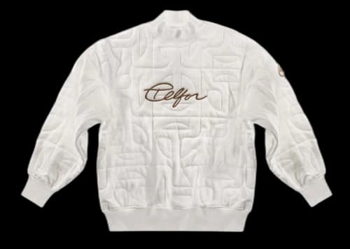 Telfar Moose Knuckles x Telfar Quilted Mockneck Pearl