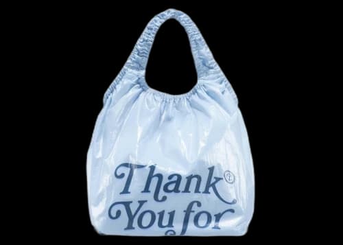 Telfar Regular Thank You Plastic Bag Baby Blue