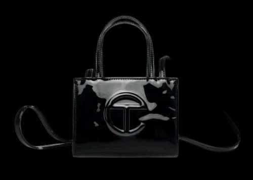 Telfar Small Patent Shopping Bag Black