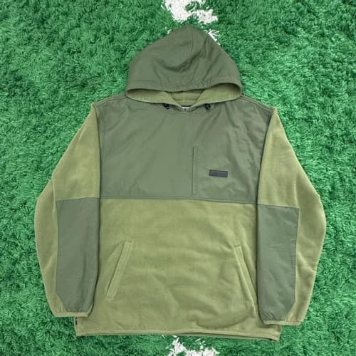 The Hundreds Fleece Paneled Pullover Hoodie Olive