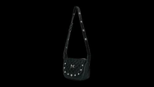 Thug Club Chopper Quilted Mini Messenger Bag Black