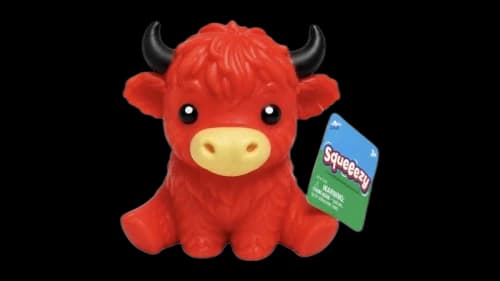 Toymendous Highland Cow Squishy Fidget Toy Red