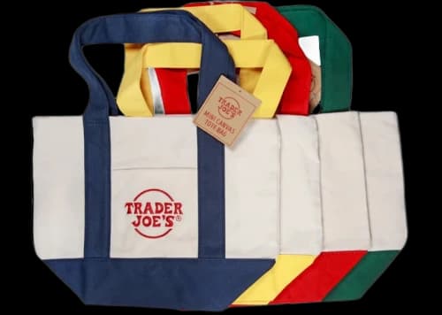 Trader Joe's Mini Canvas Tote Bag (Set of 4)