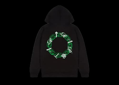 Trapstar Chain Script Hoodie Black/Green