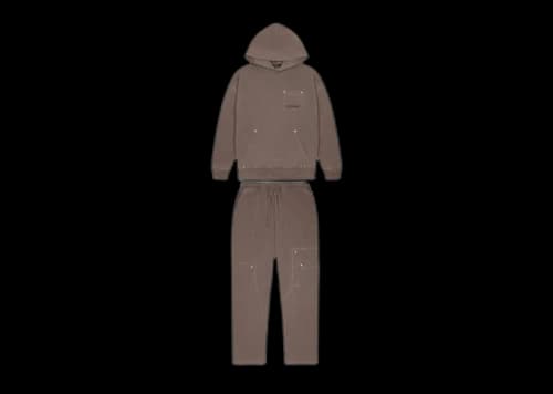 Trapstar Hyperdrive Rivet Hoodie Tracksuit Coffee