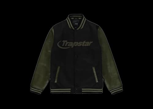 Trapstar Hyperdrive Varsity Jacket Black/Olive