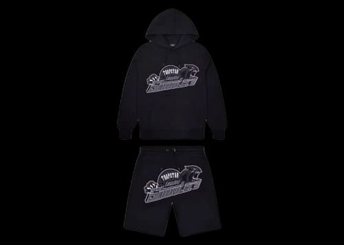 Trapstar Shooters Hoodie Short Set Black
