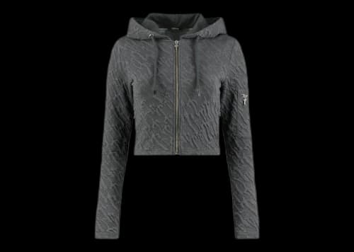Trapstar Women's Jacquard Fitted Zip Hoodie Grey