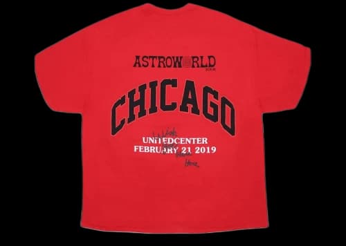 Travis Scott Astroworld Chicago Exclusive T-Shirt Red