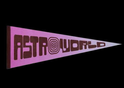 Travis Scott Astroworld Pennant Pink Gradient