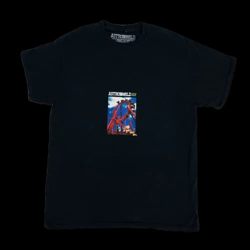 Travis Scott Astroworld Roller Coaster Tee Black