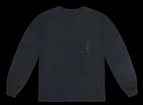 Travis Scott Jack Boys Cracked L/S T-Shirt Black