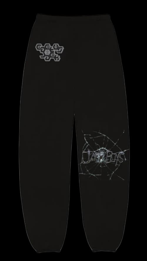 Travis Scott Jack Boys Cracked Sweatpants Black