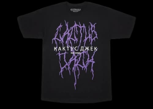 Travis Scott Dj Screw Lightning Tee Black