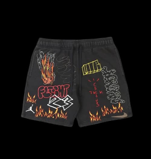 Travis Scott MJ Fleece Short Black