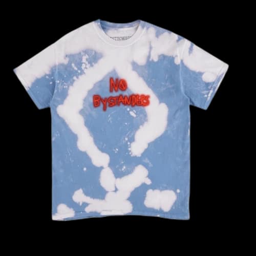 Travis Scott No Bystanders Tee Blue Tie Dye