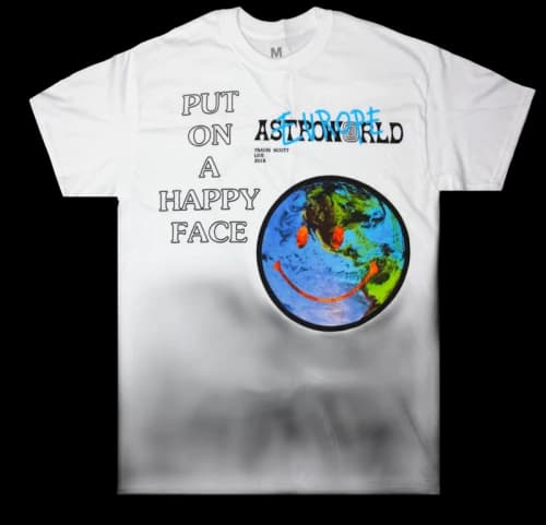 Travis Scott Put On A Happy Face Europe Tee White