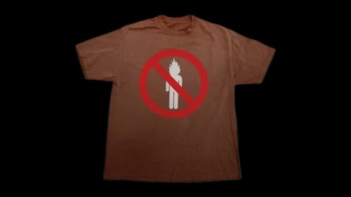 Travis Scott Rodeo 10 Years La Flame Tee Brown