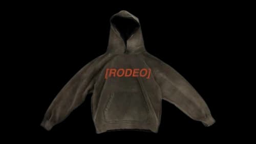 Travis Scott Rodeo 10 Years Logo Hoodie Black