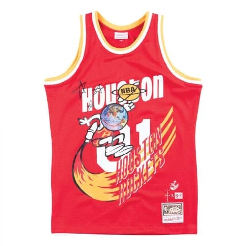 Travis Scott x BR x Mitchell & Ness Rockets Jersey Red