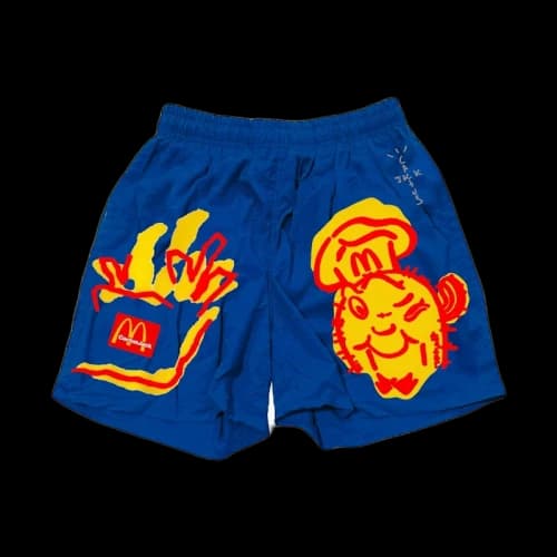 Travis Scott x McDonald's Illustration Shorts Blue