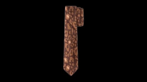 Golf Le Fleur Tyler, The Creator Fleur Camo Wide Silk Tie Brown