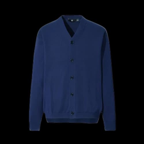 Uniqlo x Jil Sander V Neck Cardigan Blue