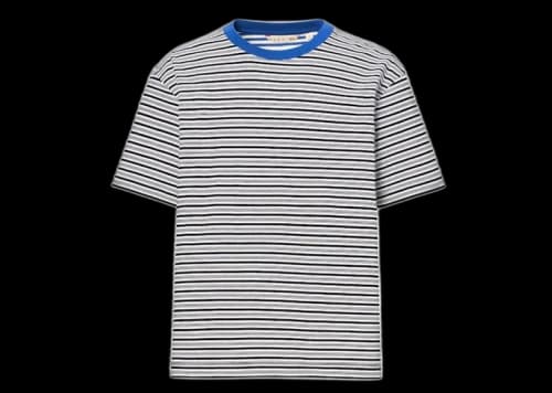 Uniqlo x MARNI Border Crewneck T-Shirt Blue