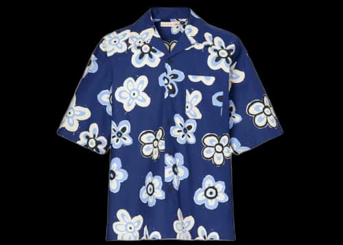 Uniqlo x MARNI Oversized Open Collar Shirt Blue