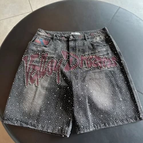 Vale Forever Iced Out Jorts Black