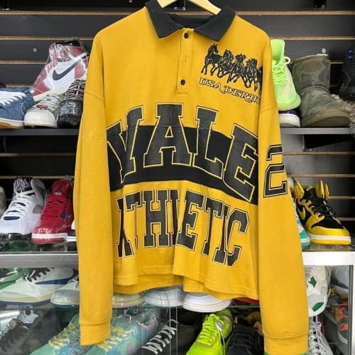 Vale USA Derby Long Sleeve Polo Gold