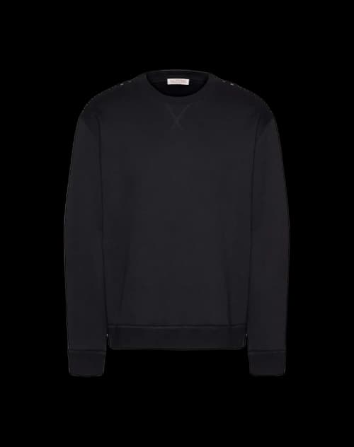 Valentino Stud Crewneck Sweatshirt Black
