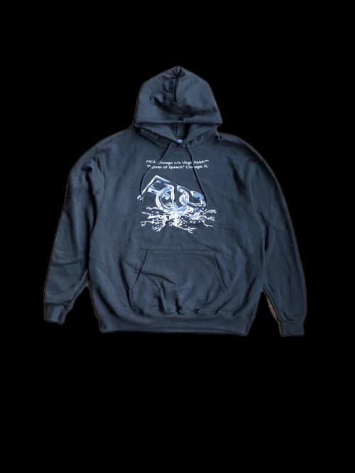 Virgil Abloh MCA Figures Of Speech Flags (White Text) Hoodie Black
