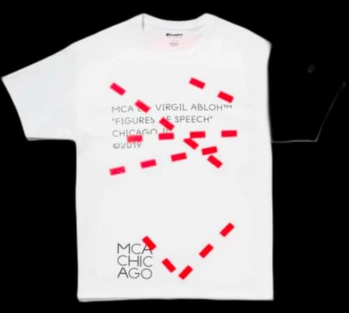 Virgil Abloh MCA Figures of Speech Lines Tee White