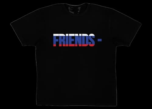 Vlone FRIENDS RUS T-shirt Black