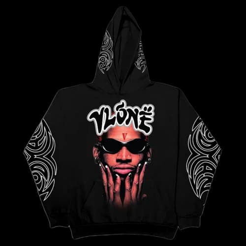 Vlone Rodman Logo Hoodie Black
