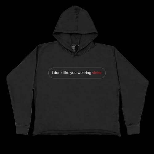 Vlone Text Message Hoodie Black