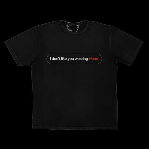 Vlone Text Message T-shirt (With V) Black