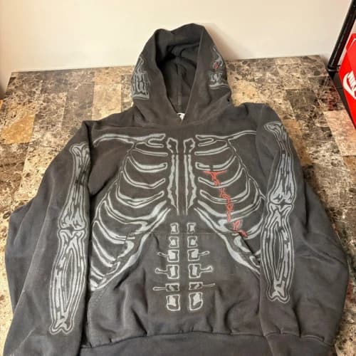 Warren Lotas Skeleton Hoodie Black