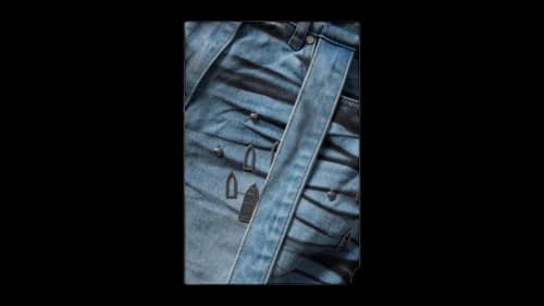 Who Decides War Women's Winged Logo Bondage Pant Blue