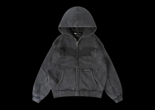 YoungLA x Batman Armored Zip-Up Grey Wash