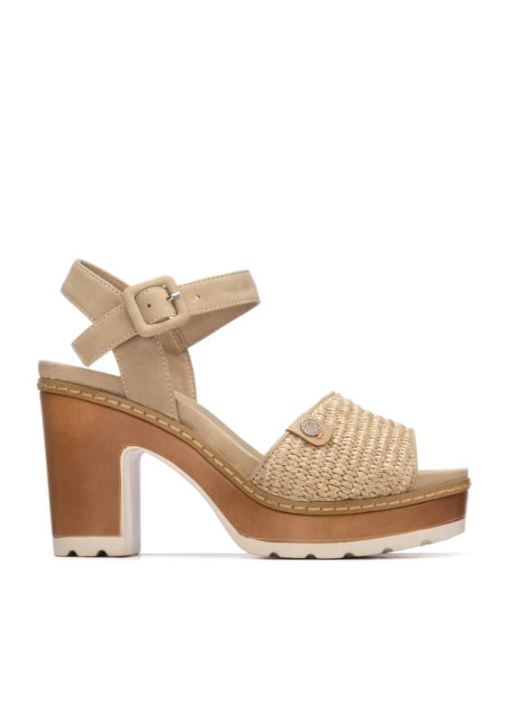 Refresh sandalia 17528101 en color taupe para mujer